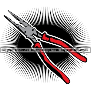 Electrician Wire Cutters Strippers Pliers Electrical Electric Repair Work Design Element Logo PNG SVG Clipart Vector Cricut Cut Cutting File