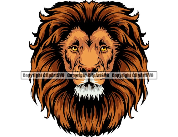 Lion Head Face Wild Animal Wildlife Jungle Cartoon School Team - Etsy Ireland Lion Head Face Wild Animal Wildlife Jungle Cartoon School Team - Etsy Ireland