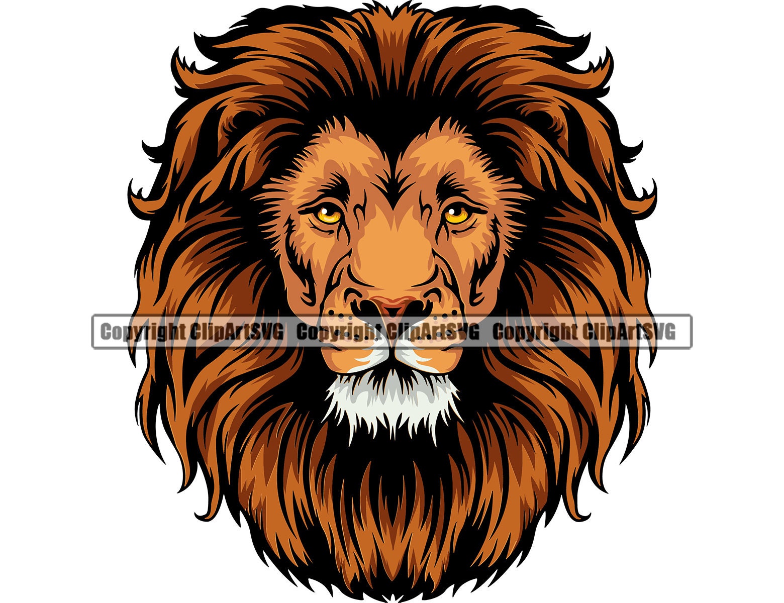 Lion Face Clipart - Etsy