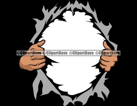 Tear Open Shirt Svg, Hands Rip Svg, Tear Away Png, Dxf, Eps