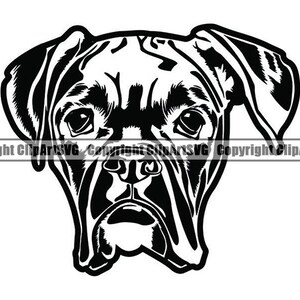 Boxer #40 Dog Breed K-9 Animal Pet Hound Pedigree Canine K-9 Cartoon Purebred Puppy Logo .SVG .PNG Clipart Vector Cricut Cut Cutting File