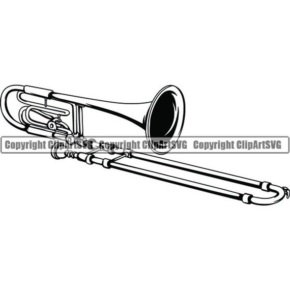 Trombone 1 Musical Instrument Classical Jazz Music Musician Logo