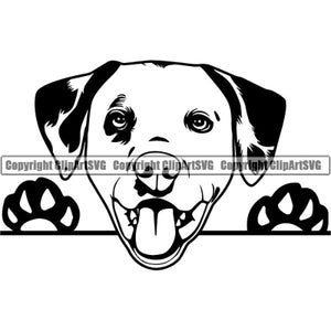 Dalmatian #1 Peeking Paw Fireman Firefighting Dog Breed Pedigree Puppy Canine K-9 Animal Pet Logo .SVG .PNG Vector Cricut Cut Cutting File