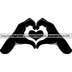 Mão fazendo forma de coração em forma de amor cuidados com a família arte esperança design citação símbolo elemento de design logotipo svg vetor png cricut corte arquivo