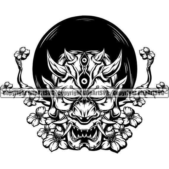 Hannya Mask Tattoo Asian Oriental Warrior Art Japan Demon - Etsy Hannya Mask Tattoo Asian Oriental Warrior Art Japan Demon - Etsy