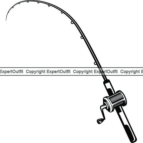 Fish Fishing Catch Catching Cast Casting Reel Rod Pole Fly Stick Line String Cord Roll Sports .SVG .PNG Clipart Vector Cricut Cut Cutting