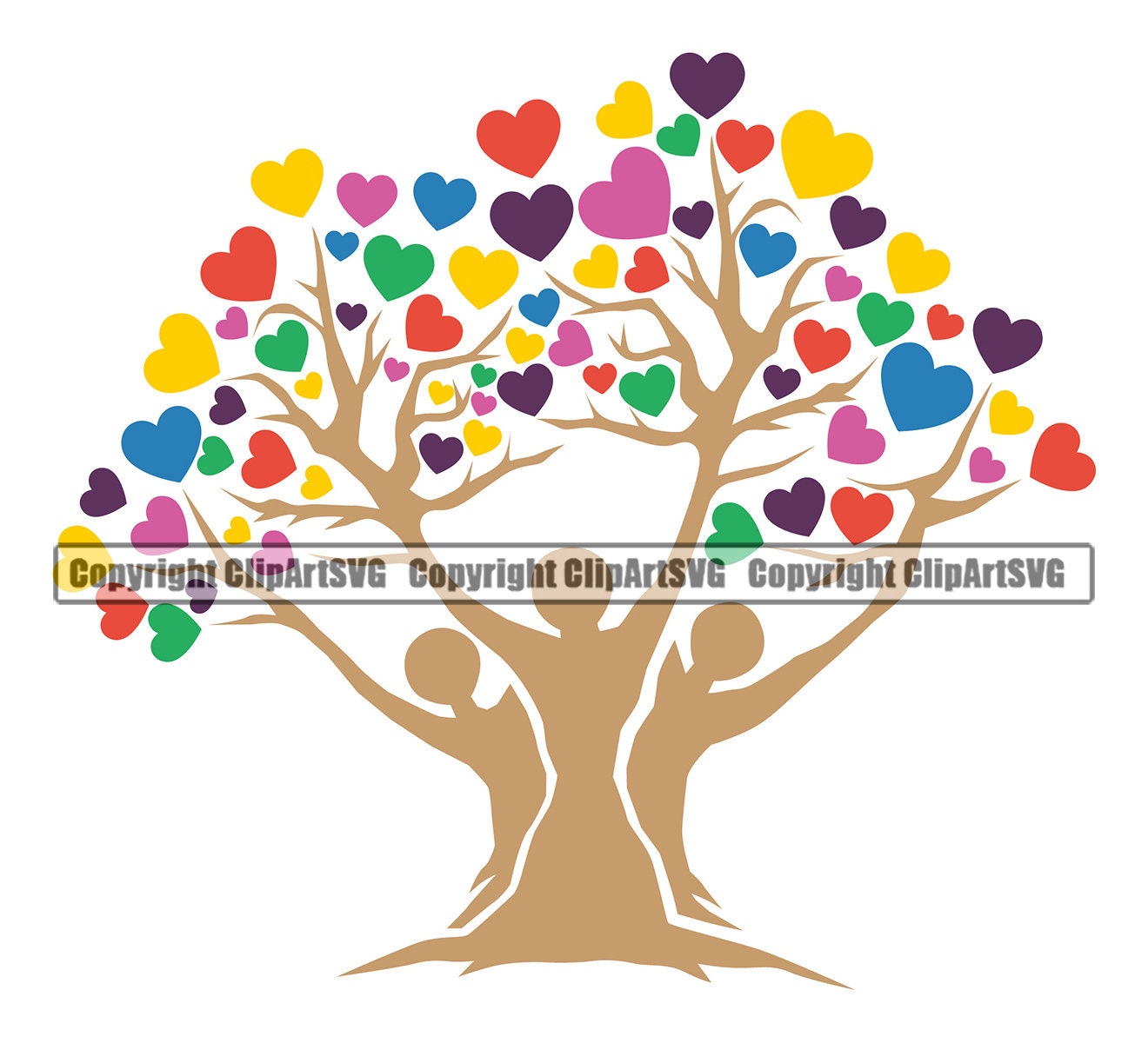 Family tree genealogy branches template Royalty Free Vector