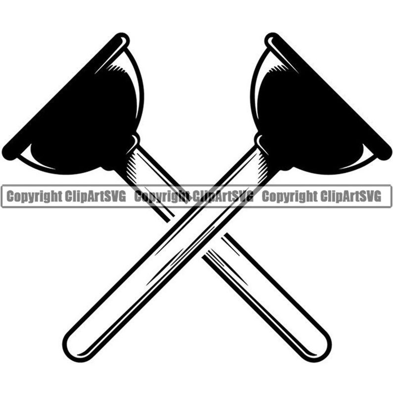 Plumber Logo 2 Toilet Plunger Pluming Handyman Mechanic Etsy
