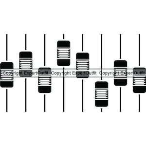 Equalizer Sound Wave Audio Vibration Music Audio Technology Waveform Frequency Level Design Element Logo SVG PNG Clipart Vector Cricut Cut