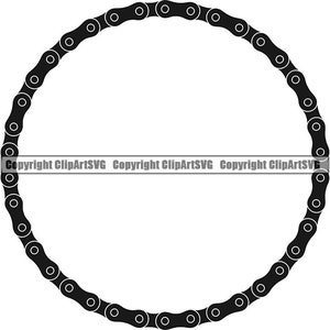 Fahrrad Kette Link Kreis Runde Border Rahmen Zyklus Radfahren Fahrrad Helm Rennen BMX Racing Geschwindigkeit Design Logo .SVG .PNG Vektor Cricut Cut Cutting