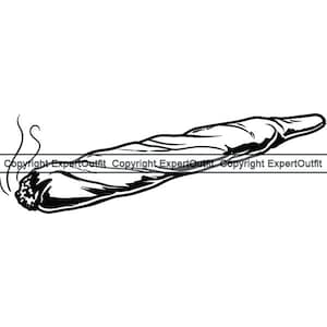 Marijuana Joint #1 Rolling Paper Tobacco Medicine Medical Drug Cannabis Pot Smoking Smoke Weed .SVG .PNG Clipart Vector Cricut Cut Cutting