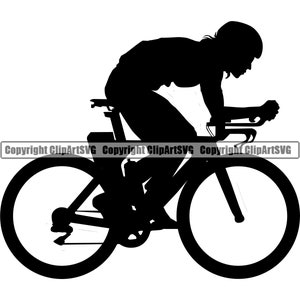 Fahrrad Zyklus Radfahren Radfahrer Fahrrad Sport Rennen Racer Racing Rennen 10 Geschwindigkeit Silhouette Art Design Logo SVG PNG Vektor Clipart geschnitten Cricut Datei