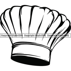 Chef Hat #4 Panadero Hornear Panadería Barbacoa Pastelería Pan Cocina Cocina Profesional Cocinar Comida Casera.SVG .EPS Vector Cricut Cortar Archivo