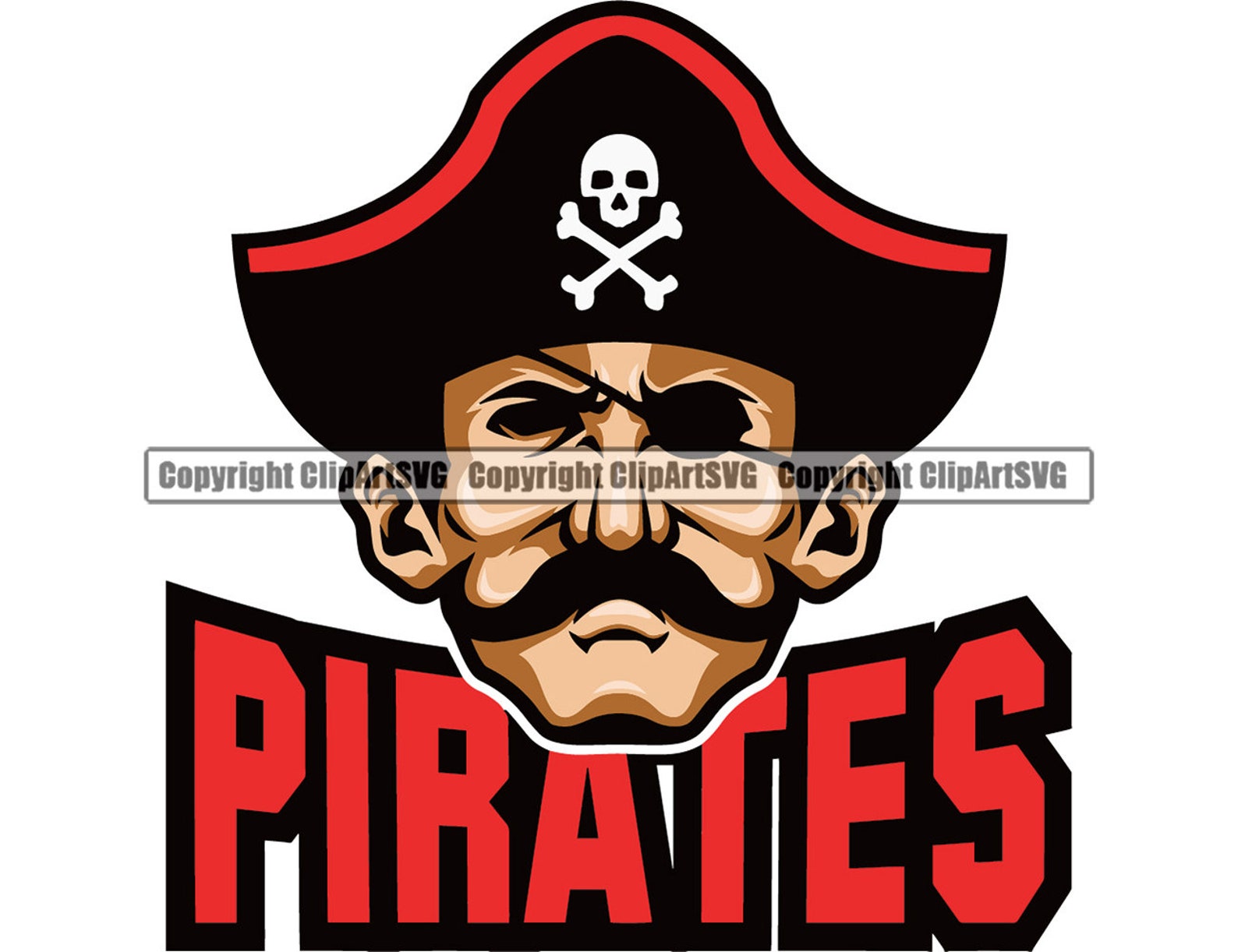 Pirate Mascot School Team Sport Esport Game Emblem Sign Club Etsy