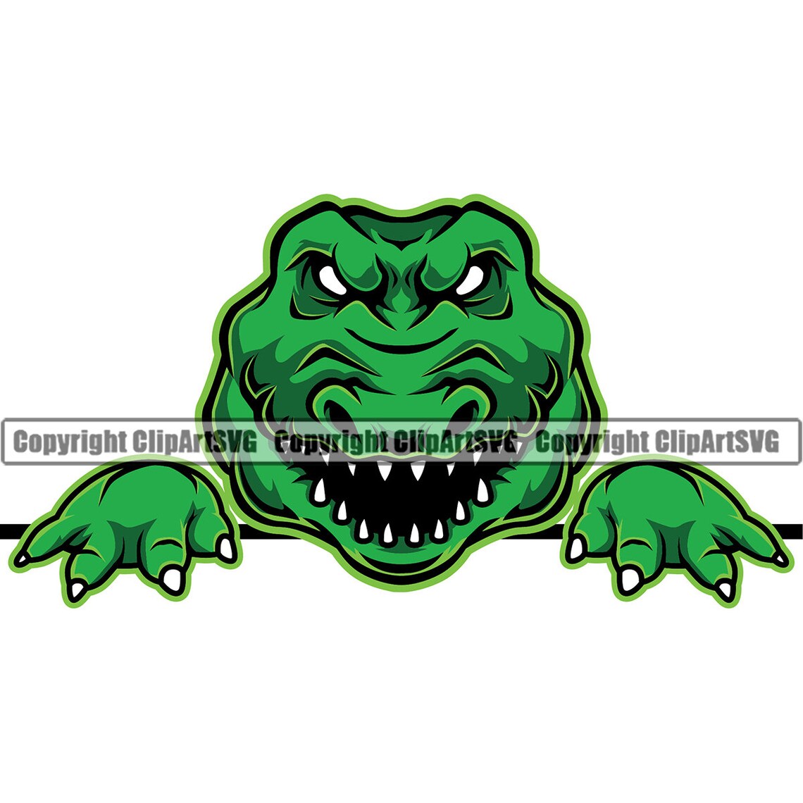 Alligator Peeking Peek-a-boo Crocodile Gator Zoo Animal School Mascot ...