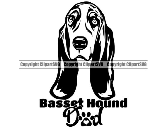 Basset Hound Dog Dad Father Breed Love Puppy Paw Pup Pet Etsy