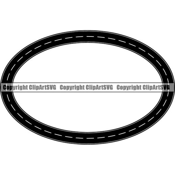 Road Street Race Track Oval Frame Border Shield Highway Etsy