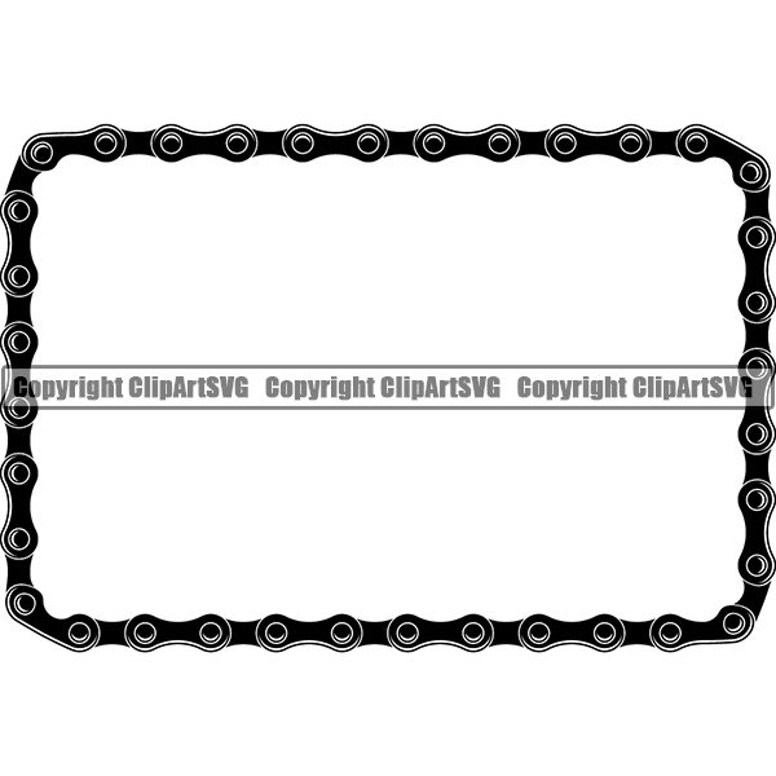 Bicycle Chain Rectangle Border Frame Cycle Cycling Bike Part Race BMX ...