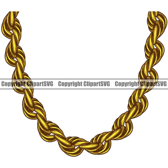 Gold Chain Link Necklace Jewelry Shiny Bling Rich Wealth Cash Money Hip Hop  Rap Rapper Thug Design Element Logo SVG PNG Clipart Vector Cut - Etsy |  Cadenas doradas, Collar de oro, Cadenas
