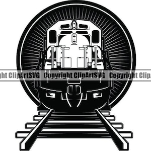 Train Locomotive #2 Railroad Railway Engine Metro Rail Mass Rapid Transit  Track Commuter Logo .SVG .PNG Clipart Vector Cricut Cut Cutting