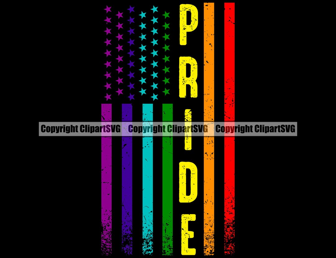 Gay Pride USA Flag America American Rainbow Flag LGBT Pride Rights ...