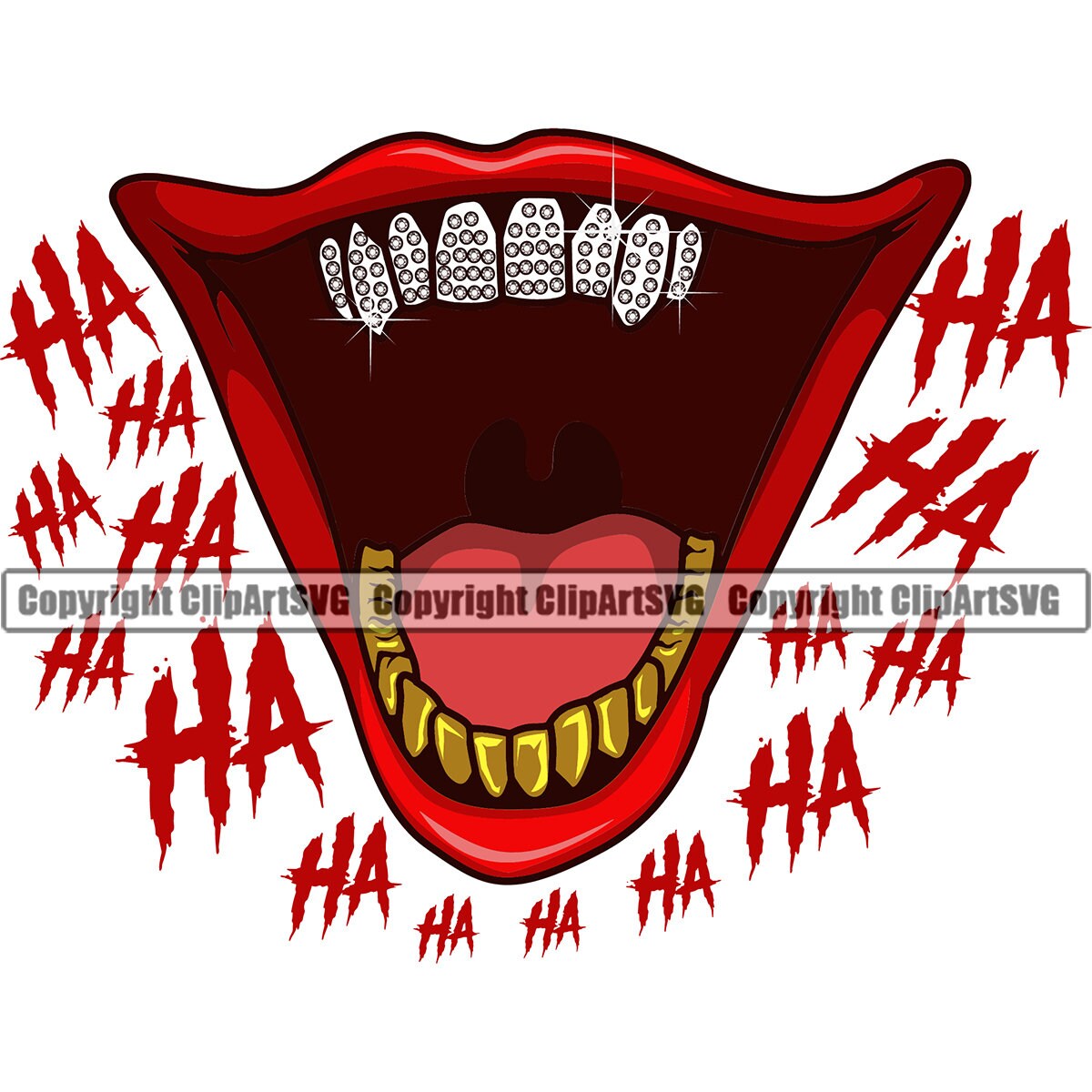 Villain Grin Mouth' Sticker