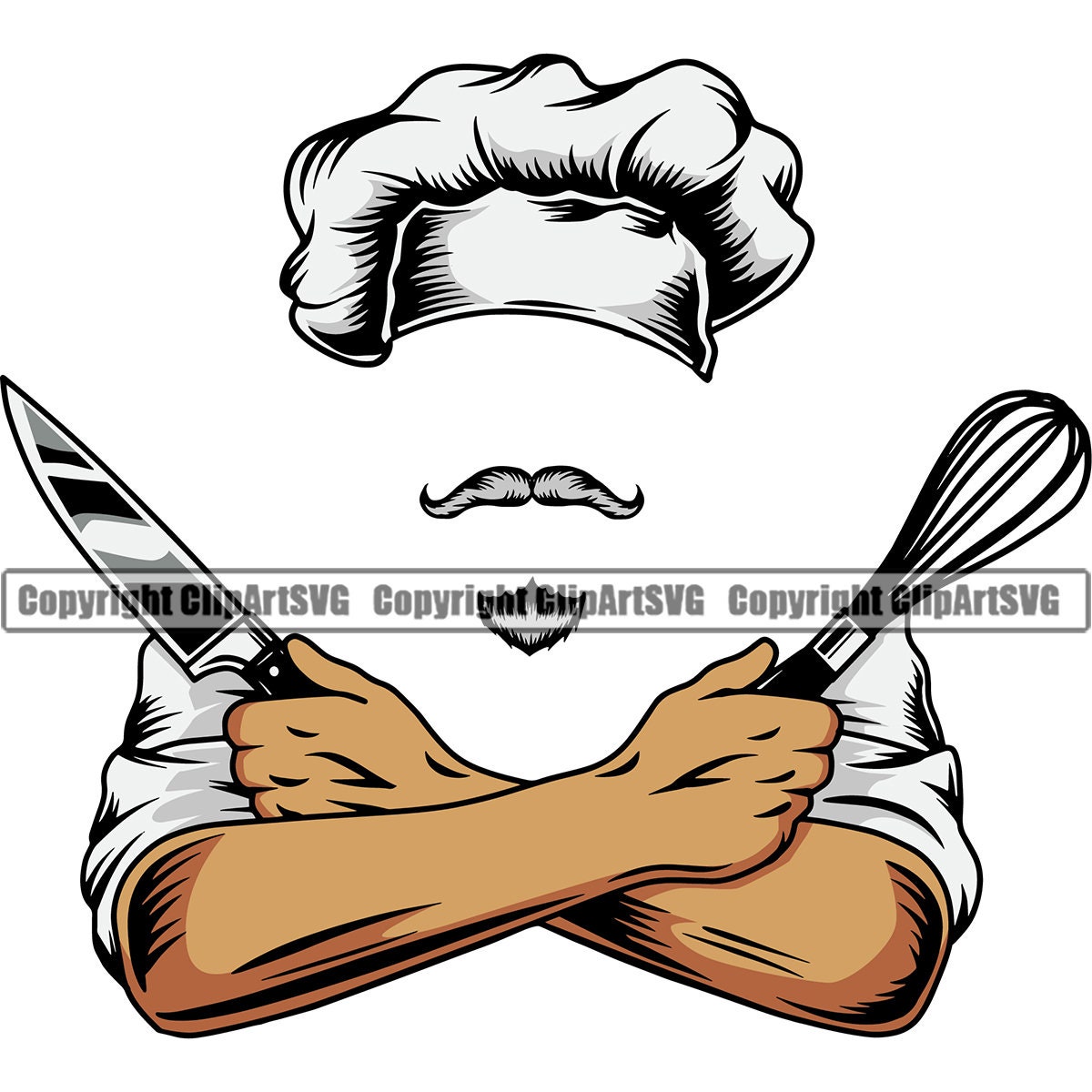 Chef Cook Knife Whisk Hat Cap Cooking Food Bake Baker Baking Etsy