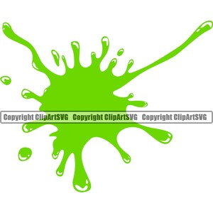 Groen slijm sijpelt giftige goo splash splatter splat vloeistof druppel druppel uitstrijkje vlek nat ontwerp element art logo SVG PNG clipart vector gesneden bestand