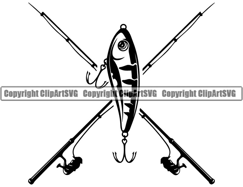 Fishing Logo 24 Fisherman Angling Fish Hook Fresh Water Etsy