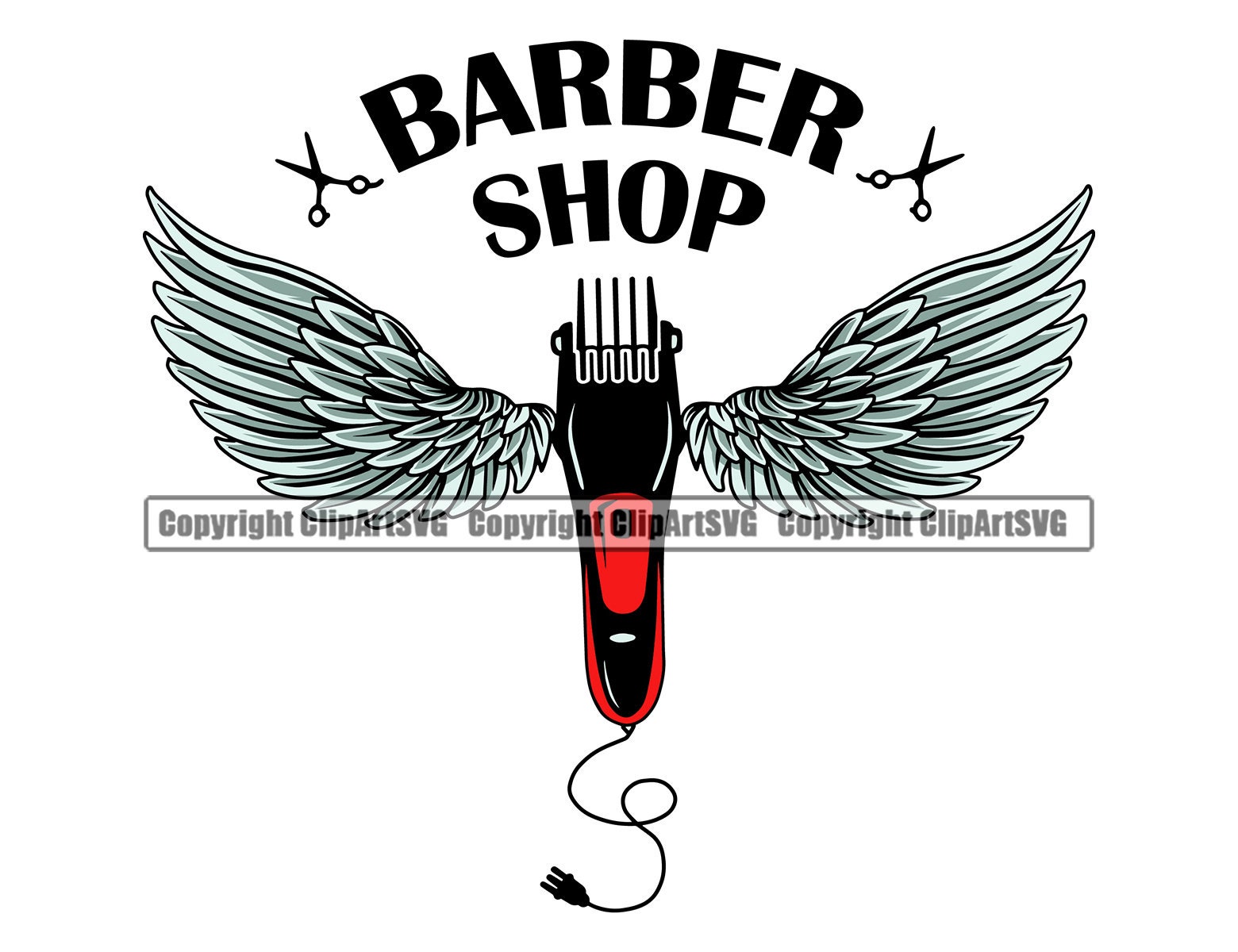 Barber Hair Clippers Trimmers Wings Scissor Shop Etsy
