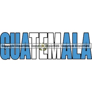 Guatemala Guatemala Name Wort Text Flagge Name Land Welt Nation Karte Zeichen Symbol Design Element Art Logo SVG PNG Clipart Vektor geschnitten Datei
