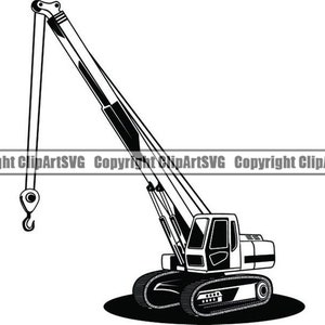 Crane #1  Industry Crane Construction Machinery Lifting Industrial Engineering Building Heavy .SVG .PNG Clipart Clipart Vector Cut Cutting
