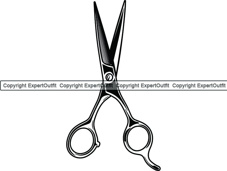 Hairstylist Barber Scissors Shears Trim Cut Services Parlor Salon Style Wash Shampoo Dry Tool .SVG .PNG Clipart Vector Cricut Cut Cutting