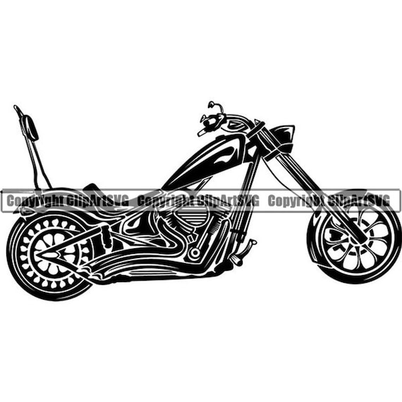 Motorcycle 17 Custom Chopper Outlaw Motorbike Bike Biker Repair Service Shop Transportation Logo.SVG .PNG Clipart Vector Cricut Cut Cutting