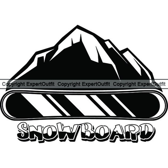 Download Snow Mountain Winter Sports Board Logo Design Emblem Word Art Etsy
