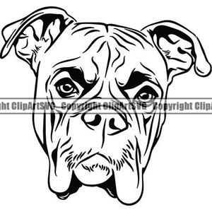 Boxer #40 Dog Breed K-9 Animal Pet Hound Pedigree Canine Logo Cartoon Pup Logo .SVG .PNG Digital Clipart Vector Cricut Cut Cutting File