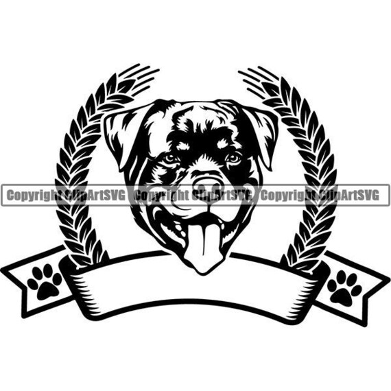 Rottweiler 31 Happy Dog Breed Animal Pet Guard Security Etsy