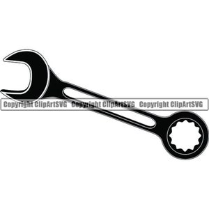 Wrench #15 Wrench Tool Toolbox Plumber Handyman Mechanic Work Worker Build Fix Repair.SVG .EPS PNG Vector Cricut Cut Cutting File