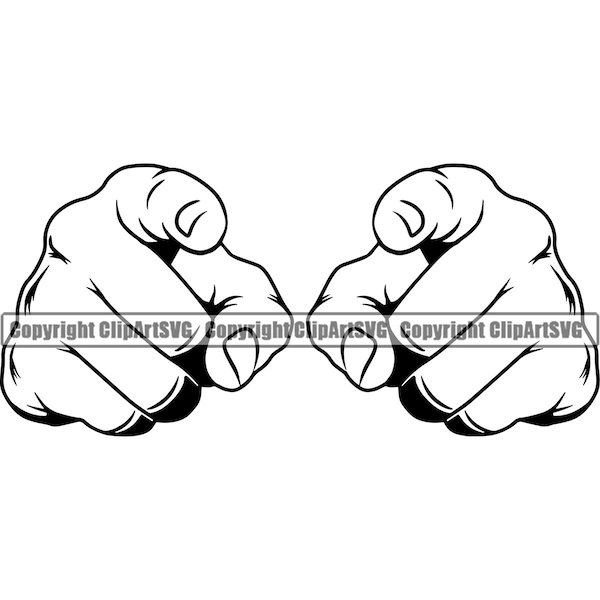 Hand Fist Point Pointing Holding Hold Grip Object Grab Grabbing Body Part Piece Design Element Logo SVG PNG Vector Clipart Cut Cutting File