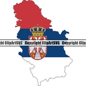 Serbia Serbian Europe European Country World National Nation Flag Map Logo Art .JPG .PNG Clipart Clip Art Design Graphic Download File