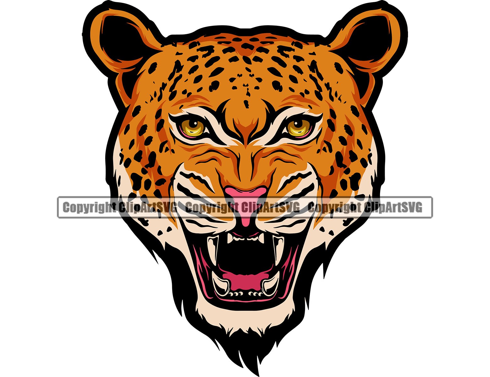 Leopard Jaguar Cheetah Mascot School Team Head Sport Esport Etsy