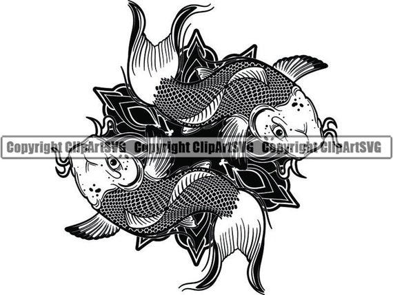 Koi Fish 3 Japanese Tattoo Traditional Asian Oriental Art - Etsy Koi Fish 3 Japanese Tattoo Traditional Asian Oriental Art - Etsy