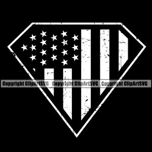 United States Distressed Torn Diamond Super Hero Flag America American USA Us Pride Country Nation Design Element Logo SVG PNG Clipart Cut