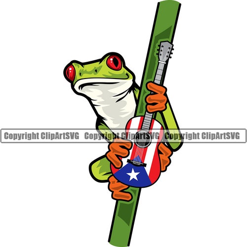 Puerto Rico Rican Frog Rana Flag San Juan Island Country - Etsy