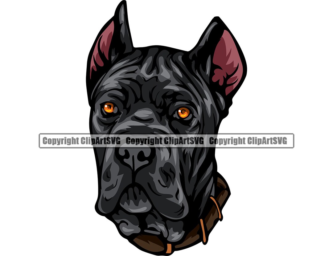 カネコルソ犬種頭顔足子犬ペットアートK9グレートデーンナポリタンマスティフデザインロゴSVG PNGクリップアートベクターカットカッティングファイル  - Etsy 日本, image size:1080x831