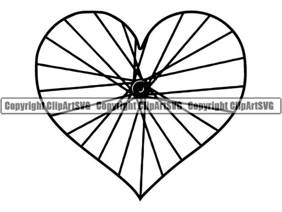 Love Bicycle 5 Wheel Heart Tire Rim Spoke Cycle Cycling Bike Etsy