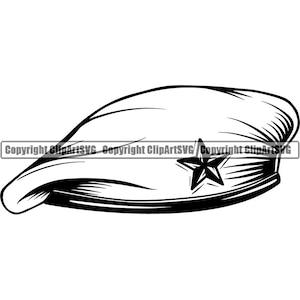 Soldado militar Signo Boina Fuerzas especiales Sombrero Uniforme Ropa para la cabeza Traje Policía Armado Mar Veteran.SVG .PNG Clipart Vector Cricut Corte Corte
