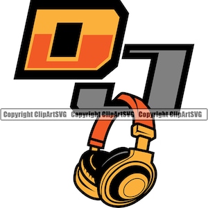 DJ Disc Jockey Fones de ouvido Head Set Música Turntable Record Player Mixer Álbum Vinil Club Sound Art Design Logo SVG PNG Clipart Cut