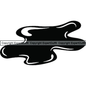 Water Drop Puddle Liquid Splash Drip Wet Splashing Splatter Spill Paintball Blood Design Element .SVG .PNG Clipart Vector Cricut Cut Cutting