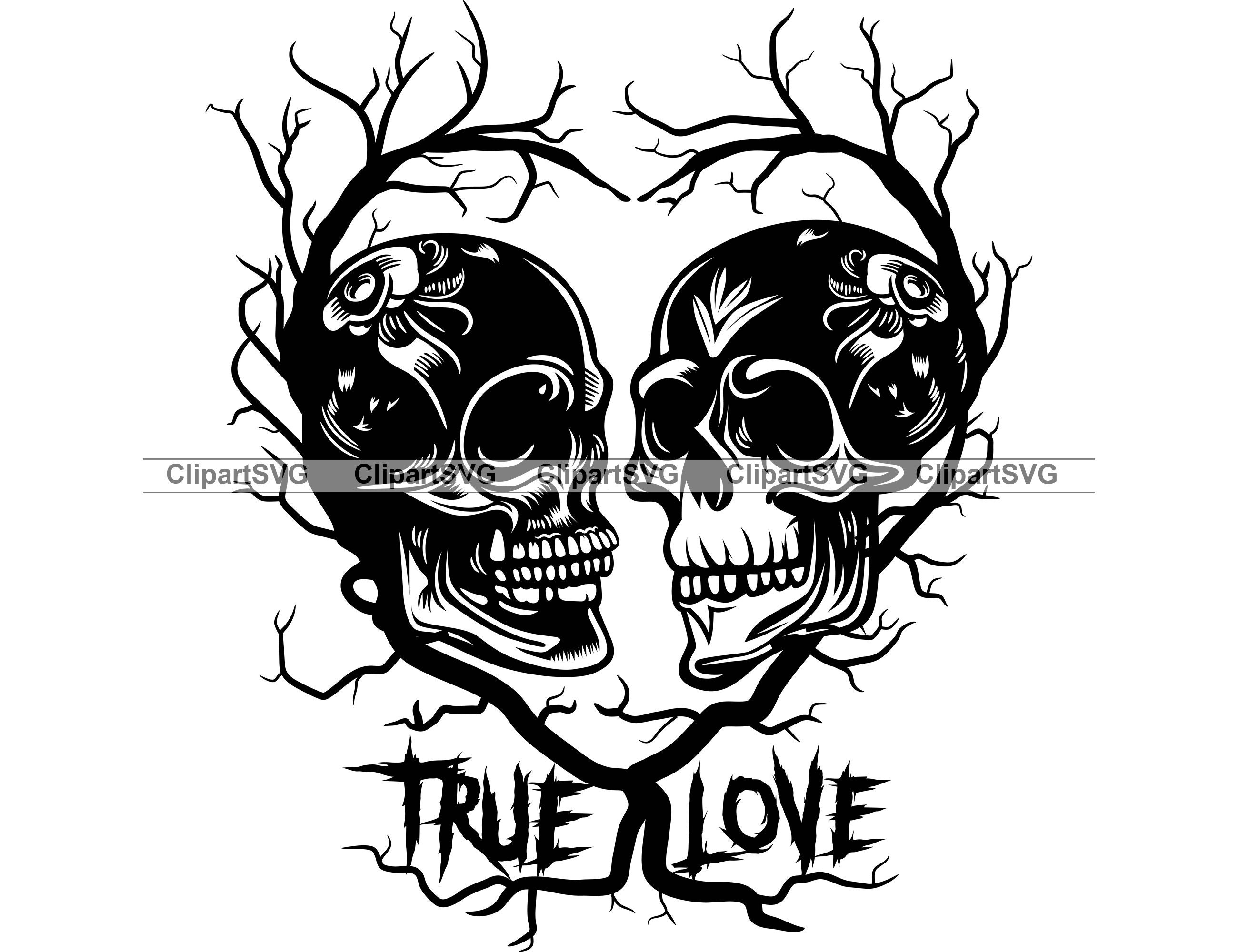 Skull His and Hers Tattoos That Speak Volumes